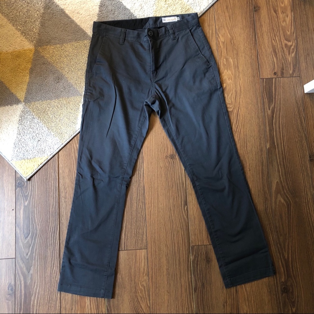 Volcom Gray Stretch Chino Khaki Pants Trouser NWOT